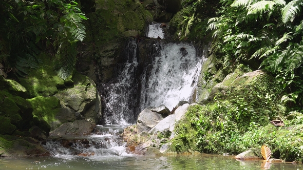 Tartain Waterfall in Forest on Samui Island, Thailand