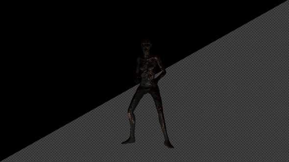 Burned Female Zombie alt