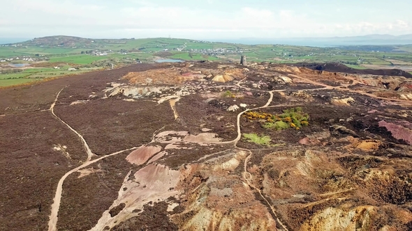 The Colourful Remains of the Former Copper Mine Parys Mountain Near Amlwch on the Isle of Anglesey