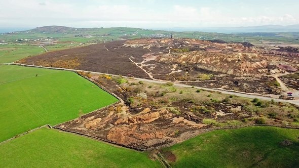 The Colourful Remains of the Former Copper Mine Parys Mountain Near Amlwch on the Isle of Anglesey