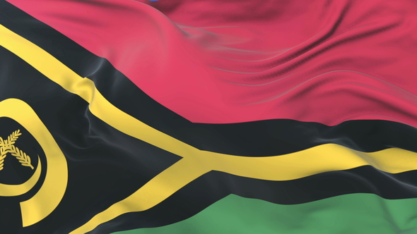 Vanuatu Flag Waving