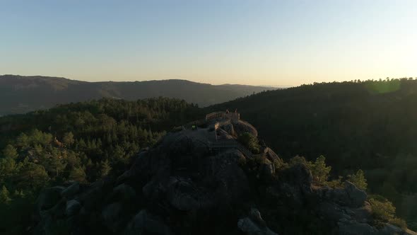 Aerial Shot of Majestic Sunrise in the Mountains