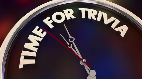 Time For Trivia Contest Game Clock Words 3d Animation