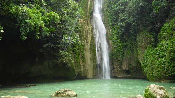 Beautiful Tropical Waterfall Philippines, Cebu