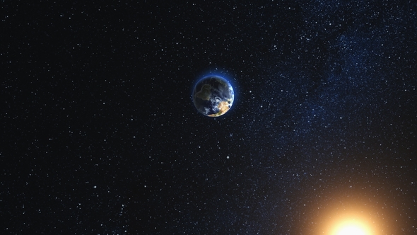 Sunrise View From Space on Planet Earth alt