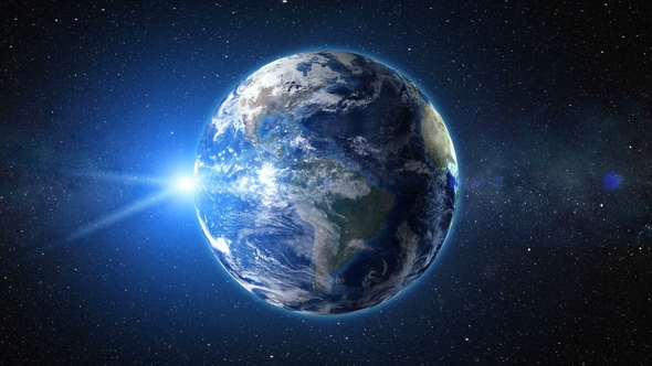 Sunrise View From Space on Planet Earth alt