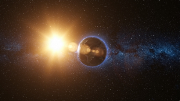 Sunrise View From Space on Planet Earth alt