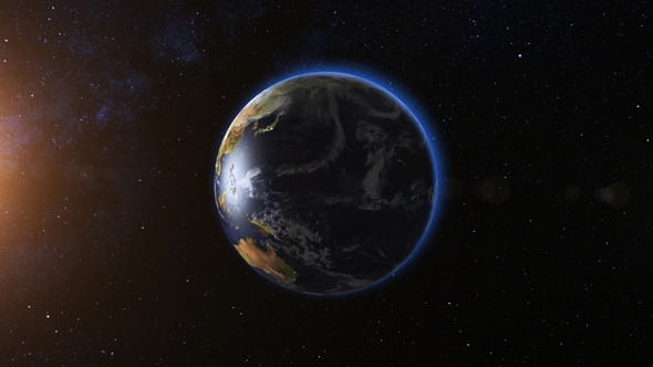 Sunrise View From Space on Planet Earth alt