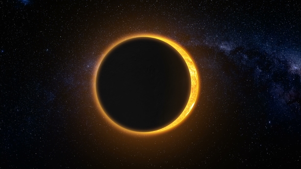 Full Solar Eclipse Abstract Scientific Background alt