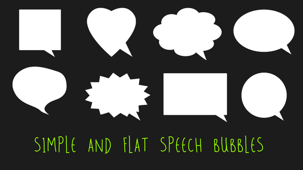 Simple and Flat Speech Bubbles alt