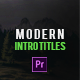 Modern Intro Titles Pack for Premiere Pro - VideoHive Item for Sale