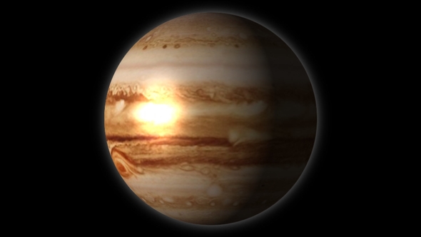 Planet Jupiter on a Black Background