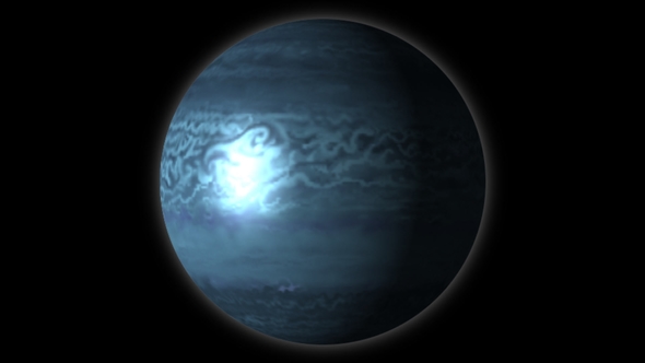 Planet Neptune on a Black Background