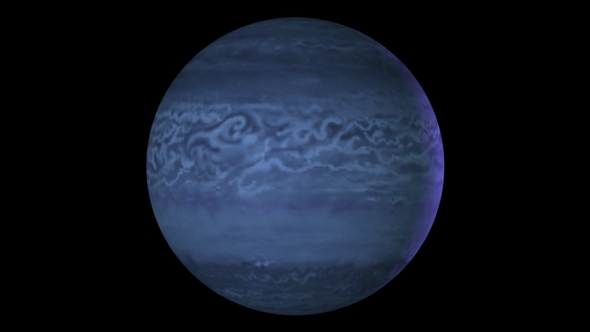 Planet Neptune on a Black Background