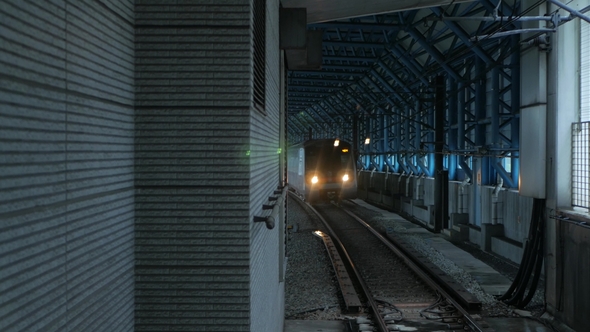 Train Arriving in Subway