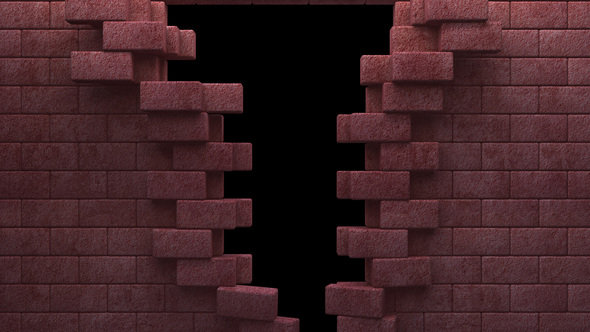 Red Bricks Wall Reveal alt