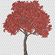 Tree With Red Leaves In The Wind - VideoHive Item for Sale