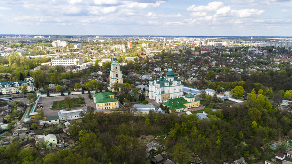 The Cityscape From a Bird's Eye View of the City of Chernigov