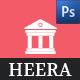 HEERA: Museum and Exhibition PSD website template - ThemeForest Item for Sale