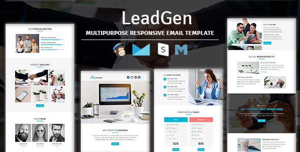 LeadGen - Multipurpose Responsive Email Template With Stampready Builder Access