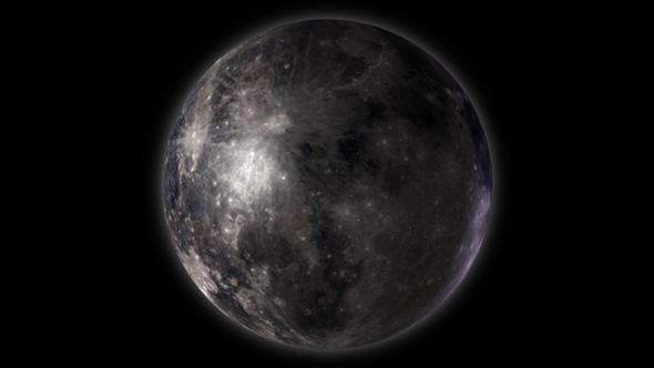 The Moon On a Black Background 