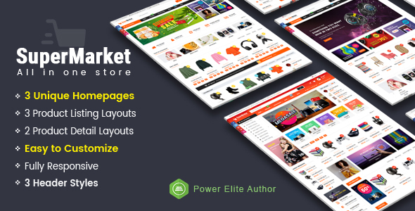 Supermarket – Responsive MultiPurpose HTML 5 Template (Mobile Layouts Included)