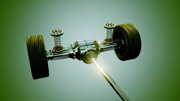 Car Chassis with Engine alt