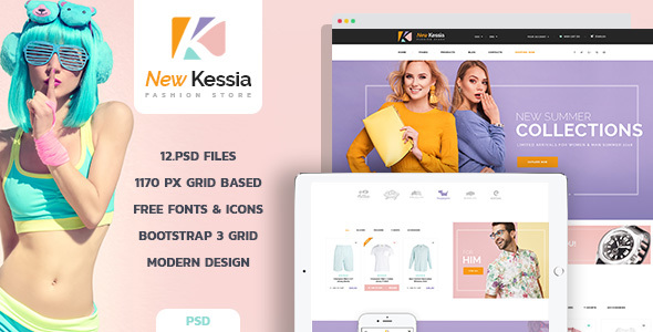 New Kessia - Fashion Shop PSD Template