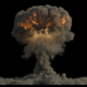 Nuclear Explosion on Black Background - VideoHive Item for Sale