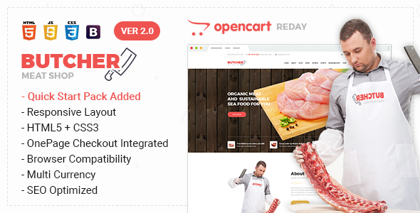 Butcher - Meat Shop eCommerceTheme