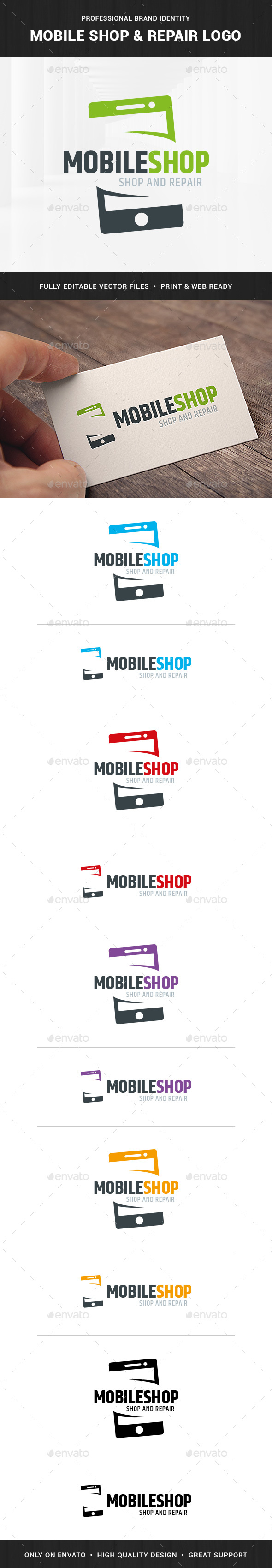 Mobile Shop & Repair Logo
