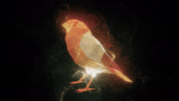 The Abstract Bullfinch Bird 4k