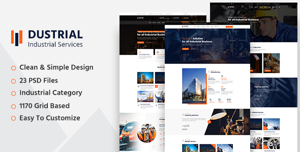 Dustrial - Industrial PSD Template
