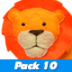 Cute Jungle Animals Cartoon Pack 10 - VideoHive Item for Sale