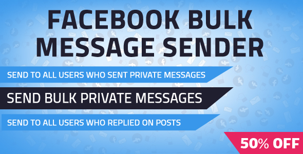 Facebook Bulk Private Message Sender (SAAS Ready)