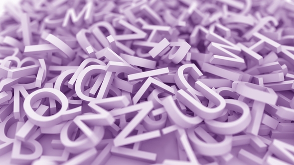 Many Purple Letters