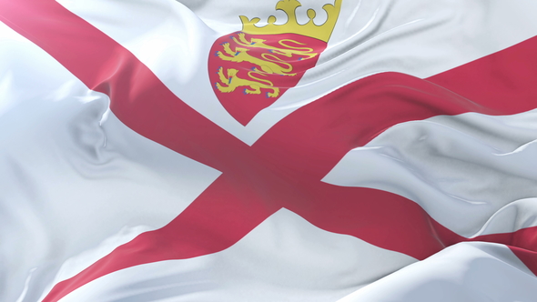 Flag of Jersey Waving