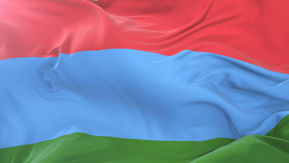 Flag of the Republic of Karelia Waving alt