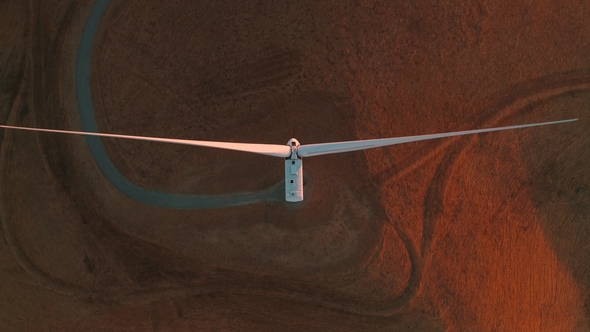 Wind Turbine. Renewable Energy, Sustainable Development, Environment Friendly Concept. View From the alt