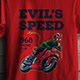 Motorcycle T-Shirt with Devil Races Illustration - GraphicRiver Item for Sale