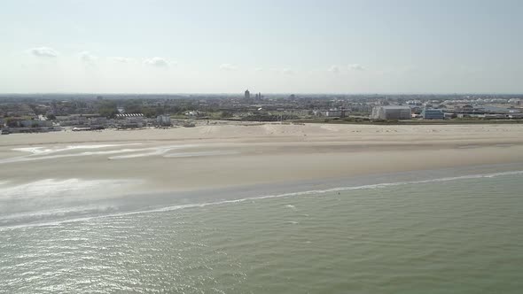 Aerial View of Dunkirk Beach in France