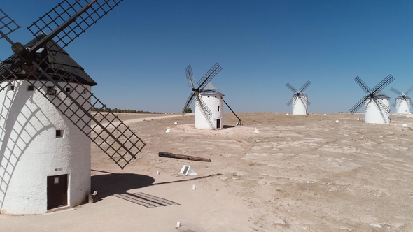 Windmills in Campo De Criptana Landscape of Don Quixote