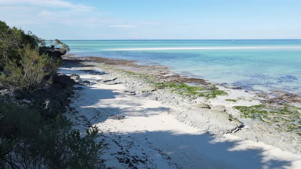 Empty Beach on Zanzibar Island Tanzania