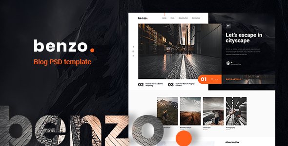 Benzo - Personal Creative Blog PSD Template