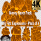 Pack of 4 Big Fire Explosions with Alpha (4K) - VideoHive Item for Sale