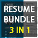Resume Bundle 3 in 1 - GraphicRiver Item for Sale