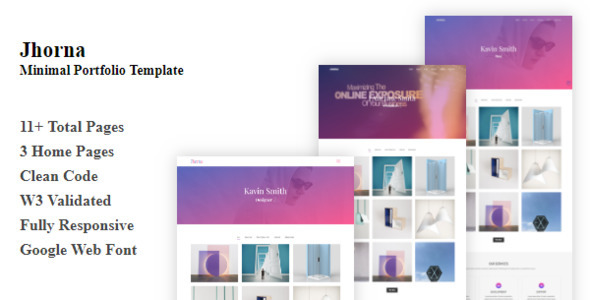 Jhorna - Minimal Portfolio Template