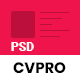 CVPRO CV/ Resume/ Portfolio PSD Template - ThemeForest Item for Sale