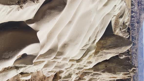 Vertical Video Cappadocia Landscape Aerial View