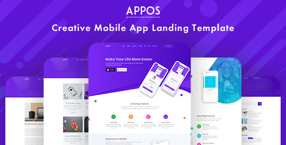 APPOS - Creative App PSD Landing Template